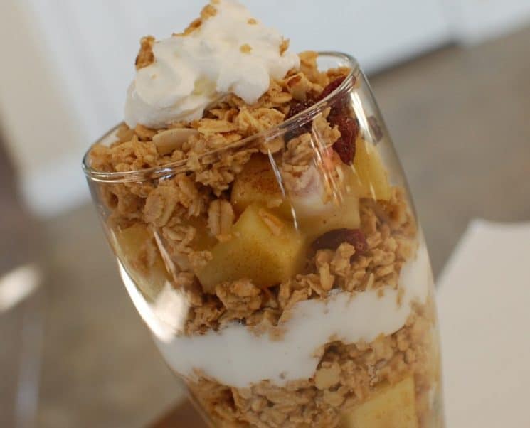 Apple Pie Parfait. Is this a healthy breakfast or a delicious dessert?